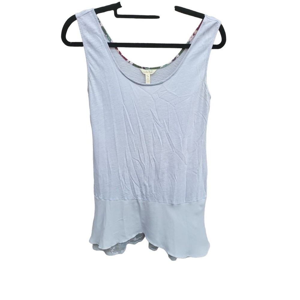 Matilda Jane Tank Top Blouse Medium Womens Blue Sleeveless Crew Neck Pullover Ca